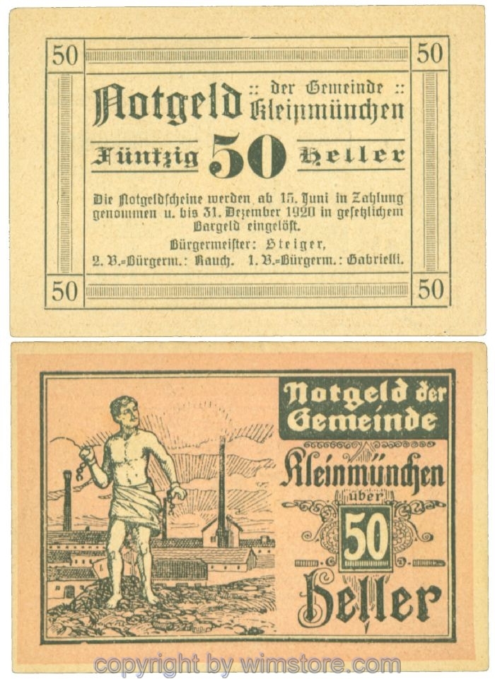 sn107700 Kleinmünchen, J00456a, 50 Heller; 1