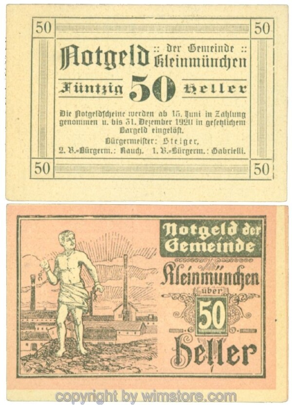 Kleinmünchen, J00456a, 50 Heller; 1
