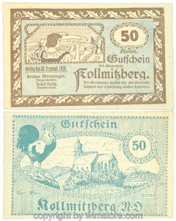 Kollmitzberg, J00462b, 50 Heller; I