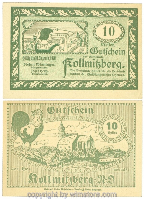 Kollmitzberg, J00462c, 10 Heller; I