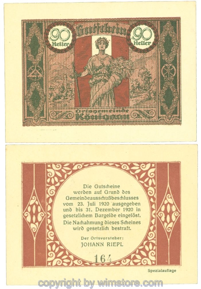 sn107726 Königsau, J00463SIId, 90 Heller; 1