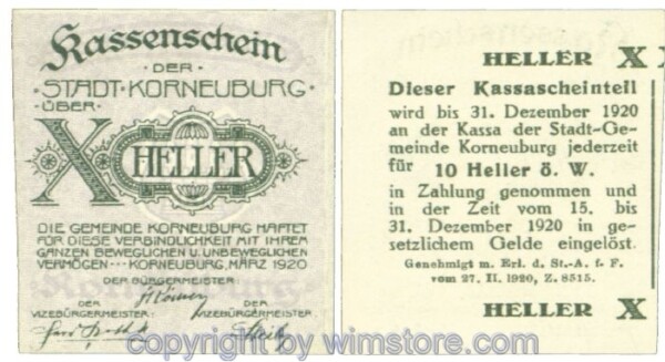 Korneuburg, J00466a, 10 Heller; I