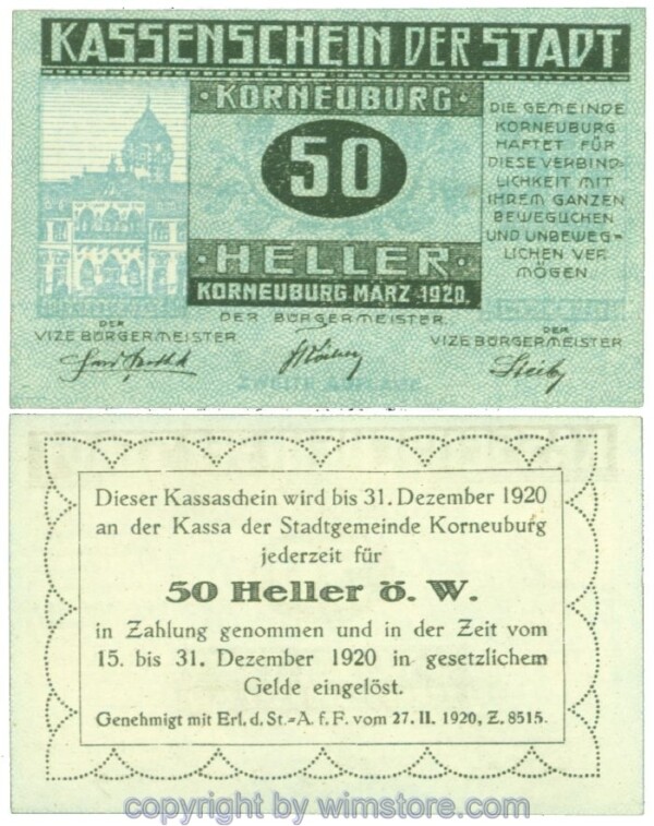Korneuburg, J00466b, 50 Heller; I