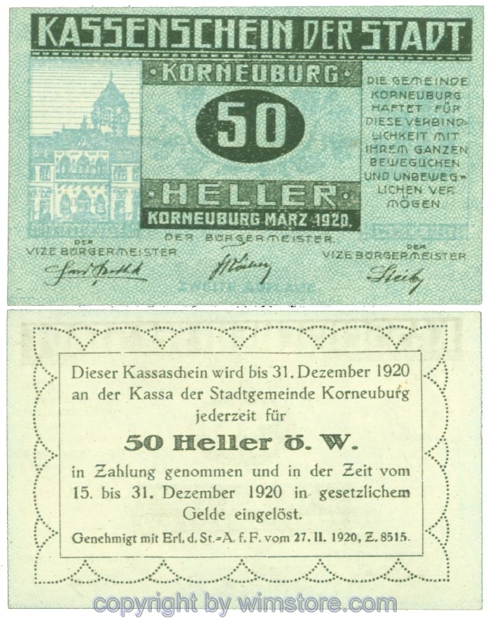Korneuburg, J00466b, 50 Heller; I