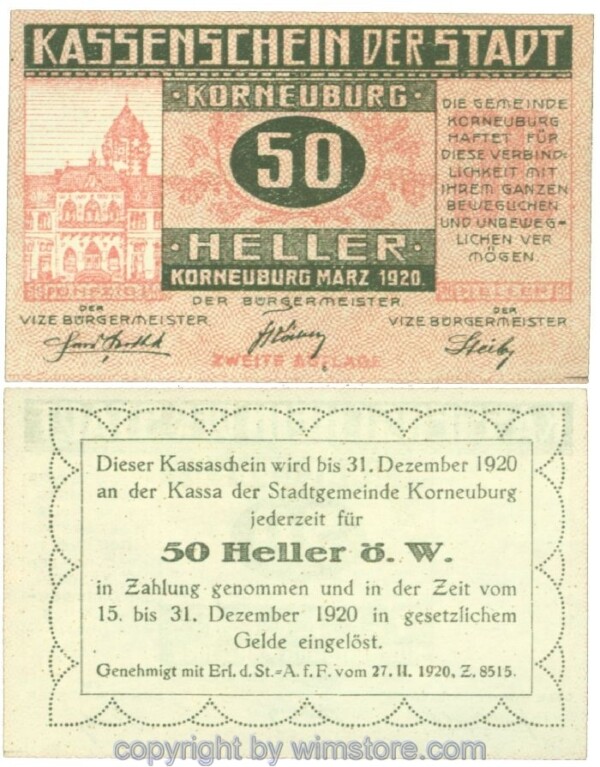 Korneuburg, J00466b, 50 Heller; I