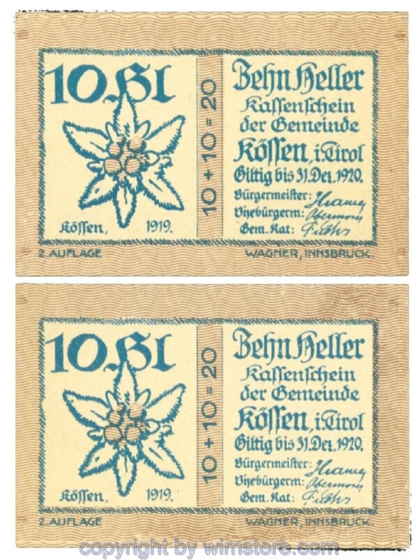 Kössen, J00468b, 10 Heller; 1