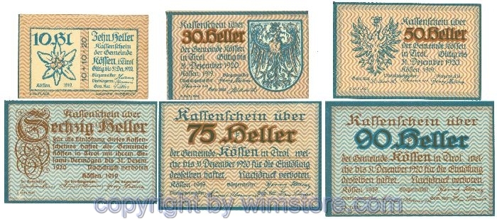 sn107763 Kössen, J00468b, Serie 20, 30, 50, 60, 75, 90 Heller; 1