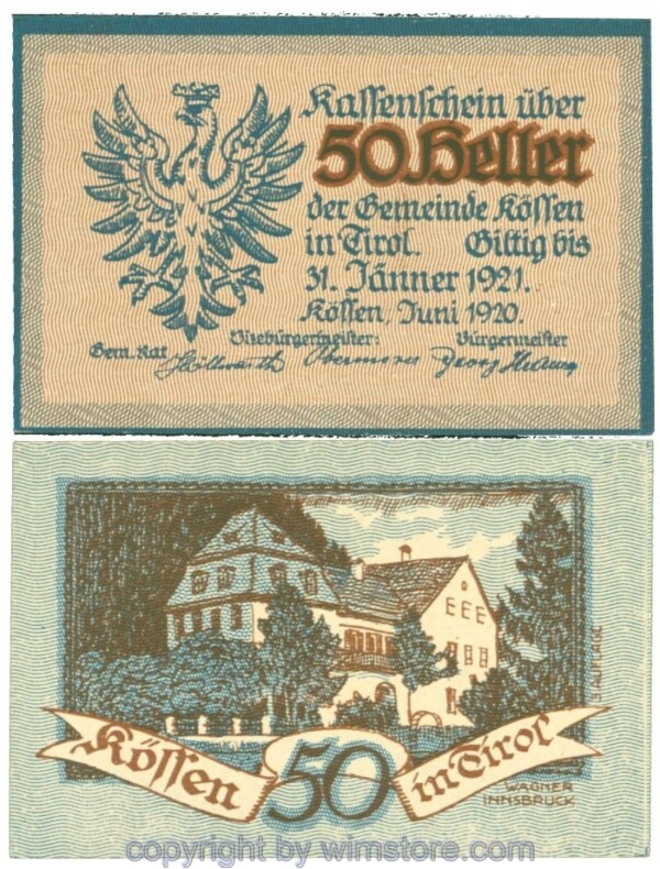 sn107765 Kössen, J00468c, 50 Heller; 1