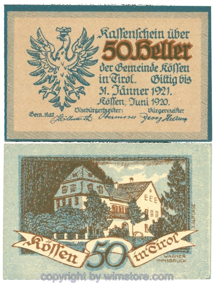 sn107765 Kössen, J00468c, 50 Heller; 1