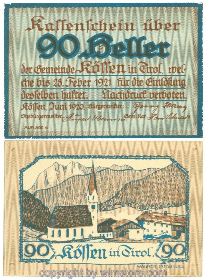 sn107772 Kössen, J00468d, 90 Heller; 1