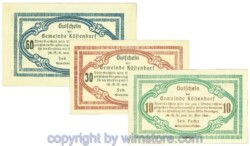 sn107777 Köstendorf, J00469a, Serie 10, 30, 60 Heller; 1