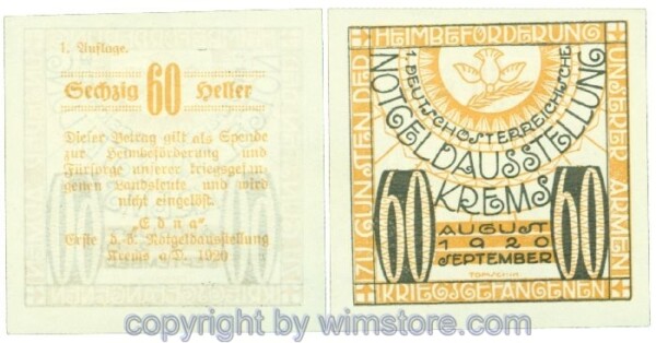 Krems, Prv. EDNA, J00474a, 60 Heller; I