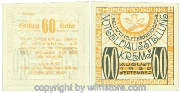 Krems, Prv. EDNA, J00474a, 60 Heller; I
