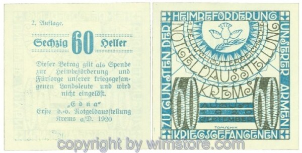 Krems, Prv. EDNA, J00474b, 60 Heller; I