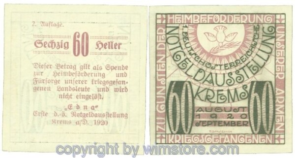 Krems, Prv. EDNA, J00474bx, 60 Heller; I