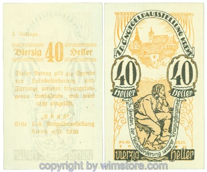 Krems, Prv. EDNA, J00474d, 40 Heller; I