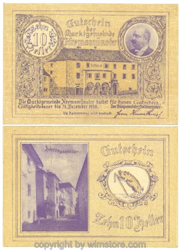 Kremsmünster (Marktgemeinde), J00476II, 10 Heller; 1