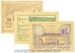 Kremsmünster (Marktgemeinde), J00476II, Serie 10, 20, 50 Heller; 1