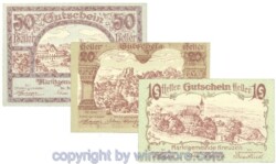 sn107869 Kreuzen, J00479a, Serie 10, 20, 50 Heller; 1
