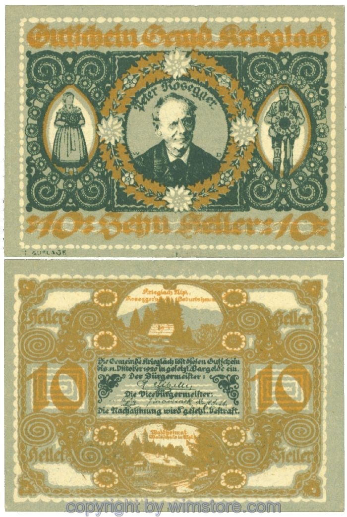Krieglach, J00480b, 10 Heller; 1