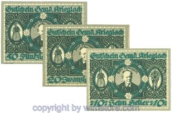 Krieglach, J00480c, Serie 10, 20, 50 Heller; 1