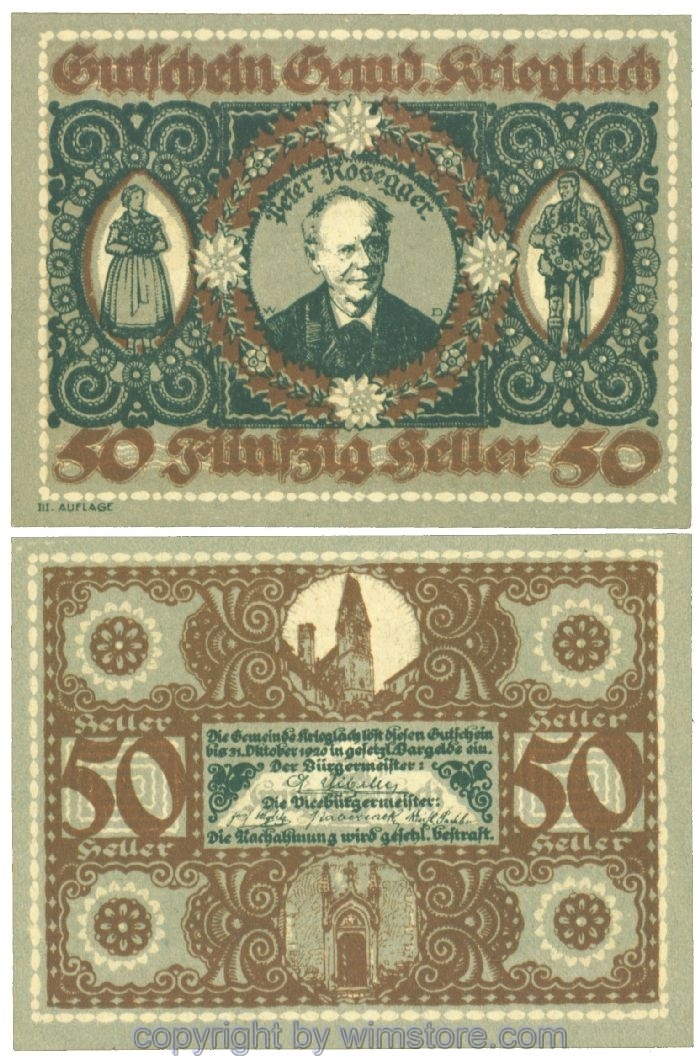 Krieglach, J00480e, 50 Heller; 1