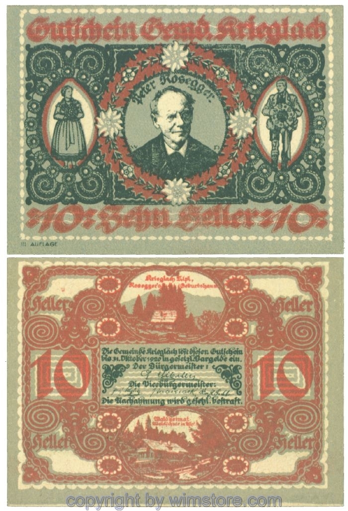Krieglach, J00480f, 10 Heller; 1