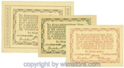 sn107907a Kronsdorf, J00486a, Serie 10, 20, 50 Heller; 1