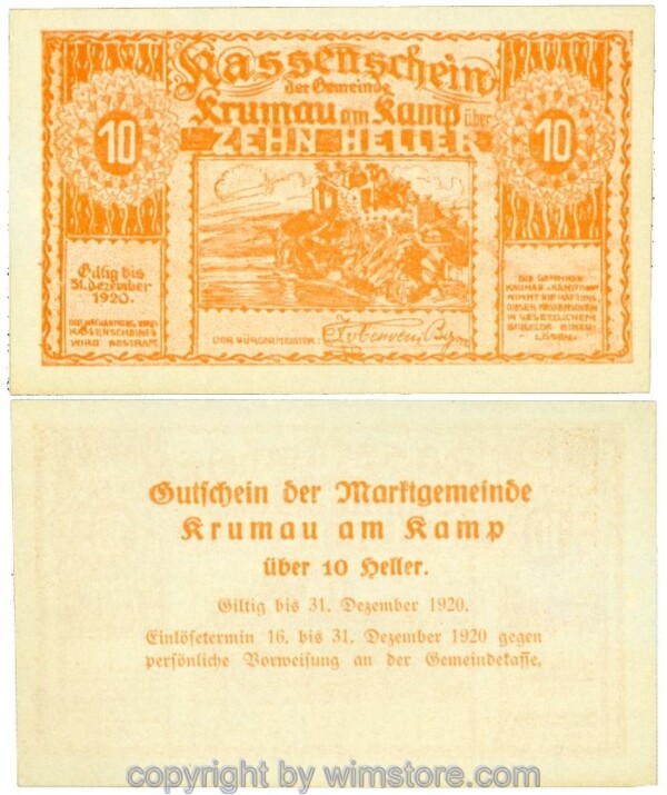 Krumau, J00487c, 10 Heller; I