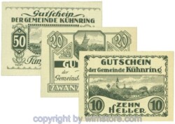 Kühnring, J00489e, Serie 10, 20, 50 Heller; 1