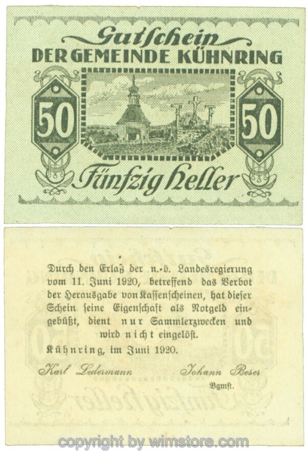 Kühnring, J00489f, 50 Heller; 1