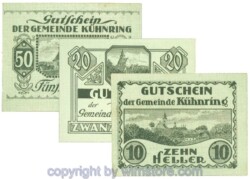 Kühnring, J00489f, Serie 10, 20, 50 Heller; 1