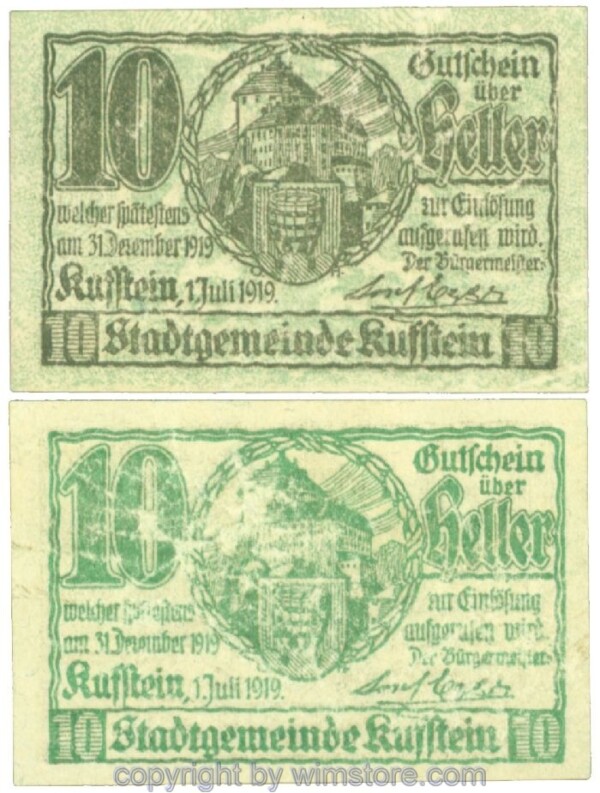 Kufstein, J00491a/b, 10 Heller; 5