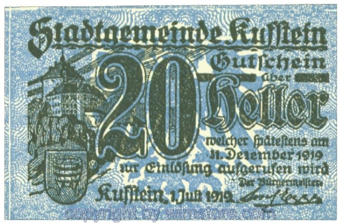 sn107948 Kufstein, J00491c, 20 Heller; 1