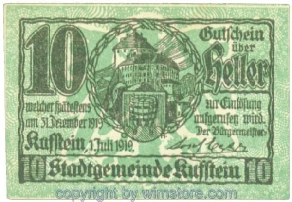 sn107951 Kufstein, J00491e, 10 Heller; 1