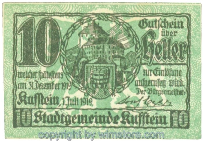 sn107951 Kufstein, J00491e, 10 Heller; 1