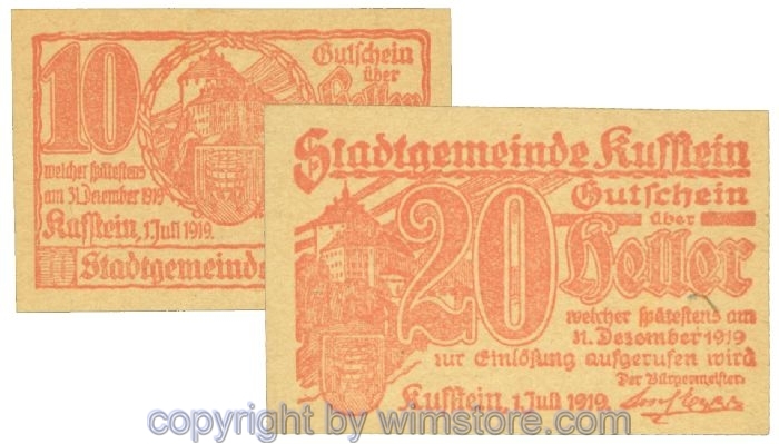 sn107963 Kufstein, J00491Sl1, Serie 10, 20 Heller; 1