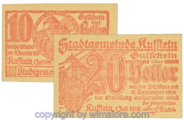 Kufstein, J00491Sl2, Serie 10, 20 Heller; 1