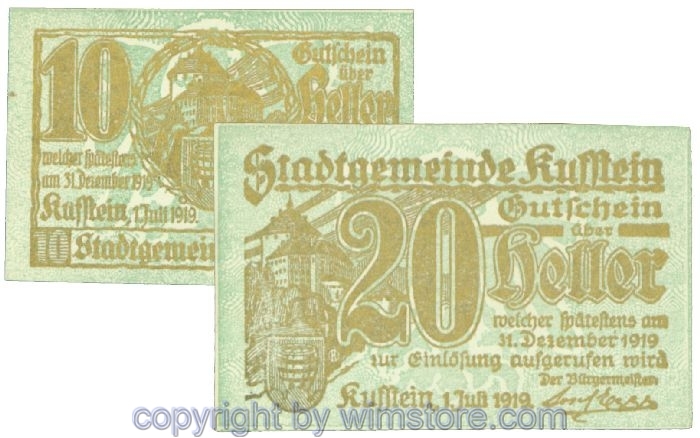 sn107965 Kufstein, J00491St, Serie 10, 20 Heller; 1