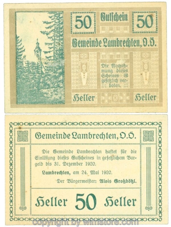 Lambrechten, J00497a, 50 Heller; 1-