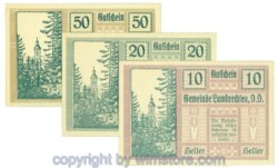 Lambrechten, J00497b, Serie 10, 20, 50 Heller; 1