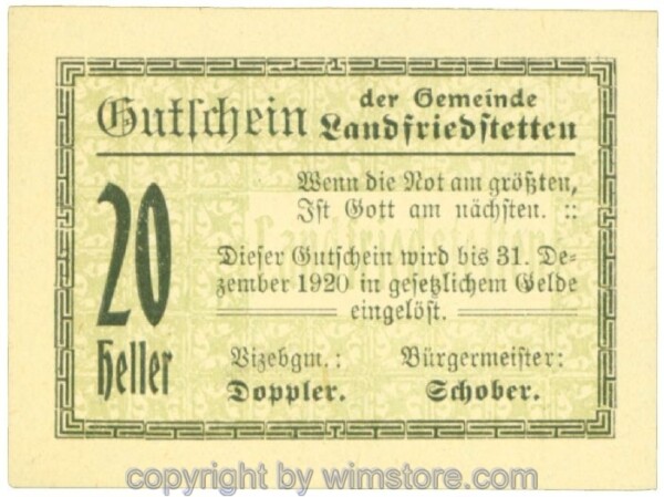 Landfriedstetten, J00499Ic, 20 Heller; 1