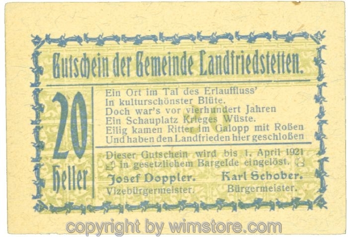Landfriedstetten, J00499IIb, 20 Heller; 1