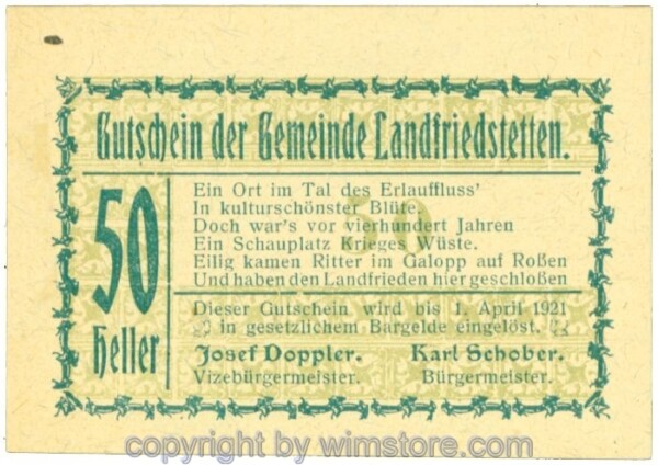 Landfriedstetten, J00499IIc, 50 Heller; 1