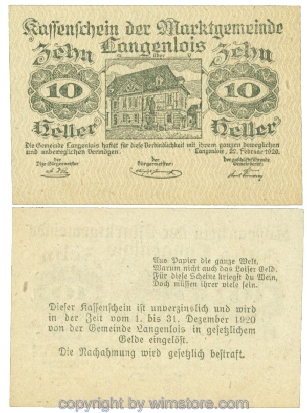 Langenlois, J00501a2, 10 Heller; 1