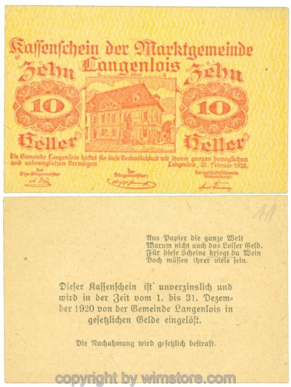Langenlois, J00501b11, 10 Heller; 1