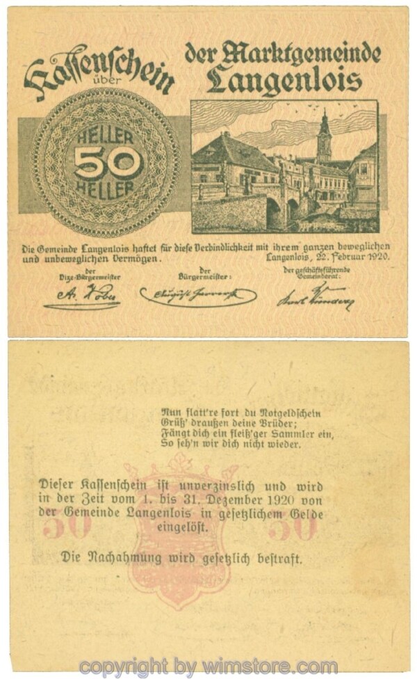 Langenlois, J00501h36, 50 Heller; 1