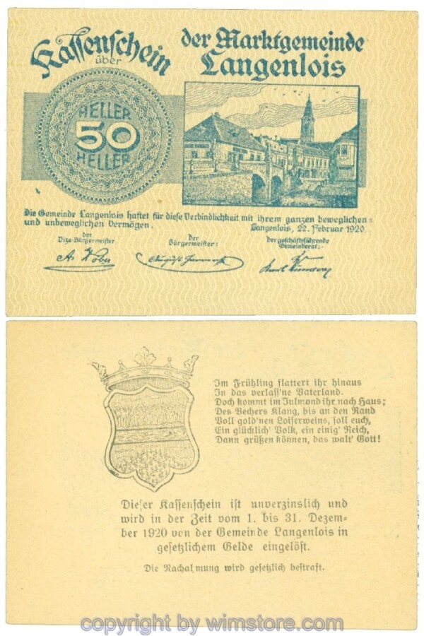 Langenlois, J00501l2, 50 Heller; 1