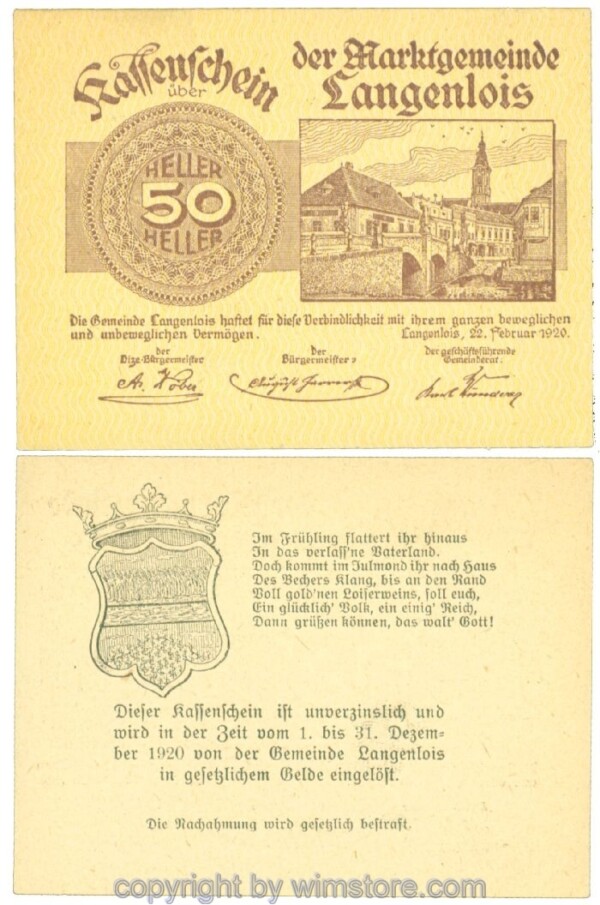 Langenlois, J00501n2, 50 Heller; 1
