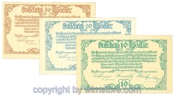 sn108068a Langenstein, J00502a, Serie 10, 20, 50 Heller; 1